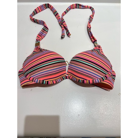 VICTORIAS SECRET SWIM Push Up Bra The Fabulous Bikini Top 34C - Picture 3 of 8